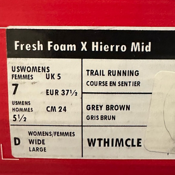 NIB New Balance Fresh Foam X Hierro Mid 7W Bungee Brindle Trail Running Hiking - Picture 13 of 13